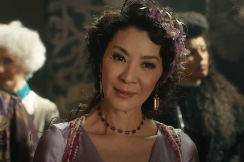 A scene from 'The School for Good and Evil' featuring Michelle Yeoh