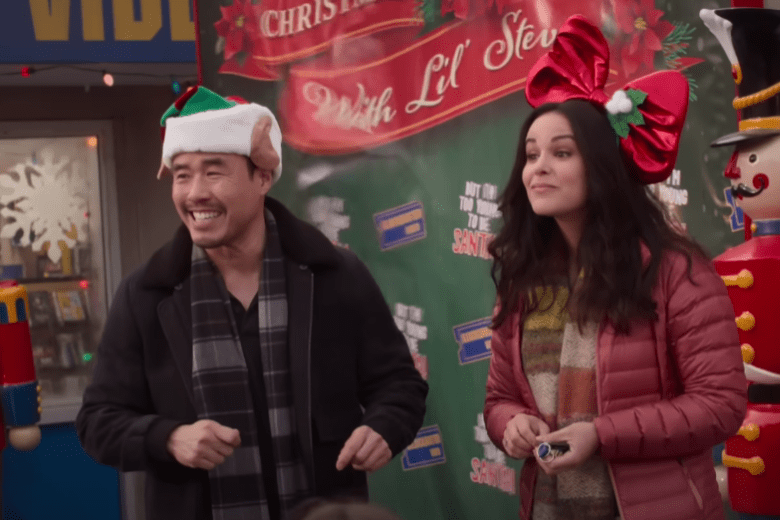 Randall Park and Melisa Fumero in Blockbuster on Netflix