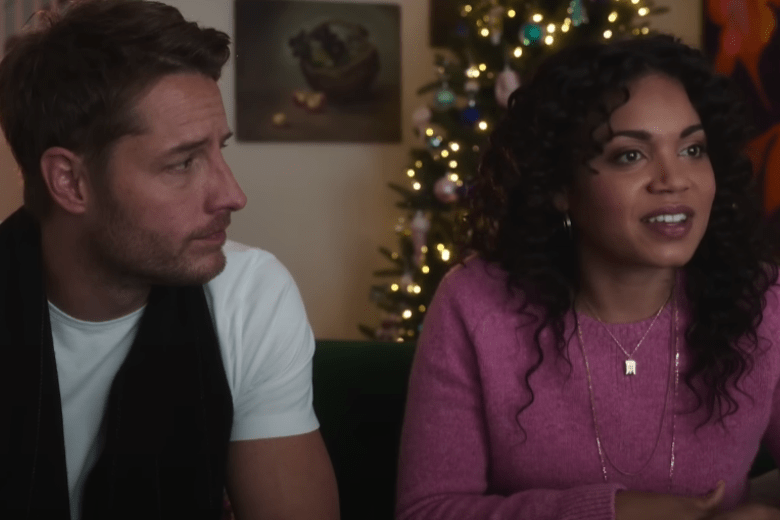 Justin Hartley and Barrett Doss in The Noel Diary