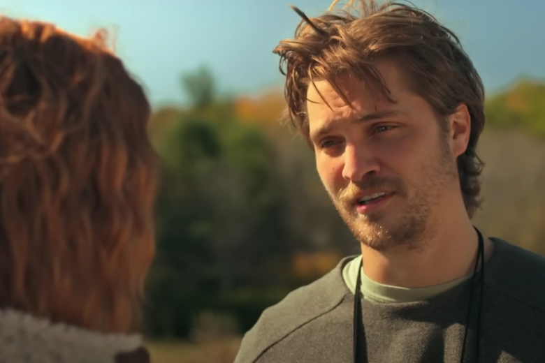 A scene from 'Happiness for Beginners' on Netflix featuring Luke Grimes